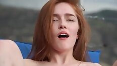 Watch Jia Lissa strip out of her shirt and thong outside.