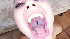 Riley Reid takes mouthful of cum and swallows