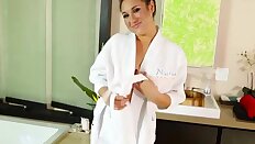 Big ass babe rides a big cock like a pro