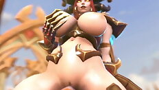 Big tits Alexstrasza gets fucked hard by big dick