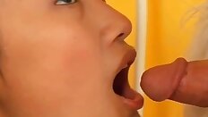 Asian babysitter loves sucking dick