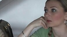 Horny milf in pantyhose tied blindfolded and teased