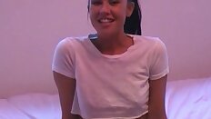 British porn slut fucks herself with a gold vibrator