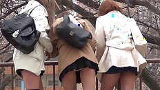 Back shot!Cameltoe upskirt! Close-up photography plus