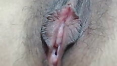Close up shaved tight pussy play