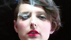 Smoking Fetish - Sexy Blonde Smokes with a Holder