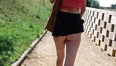 micro skirt no panties p3