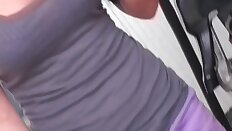 Mofos- Riley blows bf in public bathroom