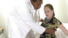 Heavily pregnant brunette fucked by a black man