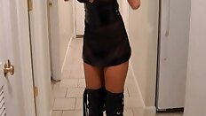 Natural Boobies & Police Outfit