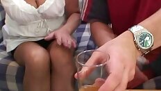 Drinking leads to threesome orgy with granny