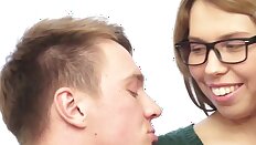 Petite teen nerd Iva Zan gets bannged