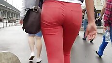 russian ass in red jeans