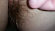 wifes dark hairy ass hole, hairy pussy on all4s