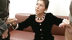 Hairy Granny Gets Cum On Her Hairy Pussy