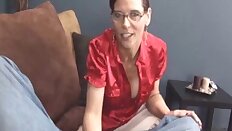 Naughty Milf With Glasses Jerking