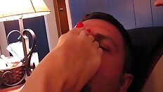 gorgeous amateur footjob 2