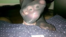condom footjob