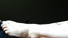 morning footjob from mystery girl