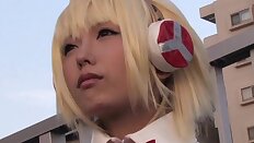 Asian cosplay babe pussypounded missionary