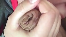 Close up pulsating oral creampie