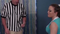 Cheerleader Blackmails Ref