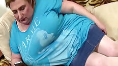 Fat mature banged by a young stud