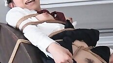 Cute asian school babe getting sexually teased hardcore