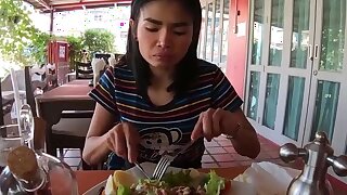 Hot Asian teen slut with big boobs fucked hard from the back after blowjob. Hot Asian teen slut with big boobs fucked hard from the back after she showed him what she knows with her mouth Horny teen took guys dick and sucked it After amazing cock sucking