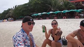 Bon voyage blowjob from his big boobs amateur Asian girlfriend. Bon voyage blowjob from his big boobs amateur Asian girlfriend It was his last day as a two week millionaire in Thailand and she gave him a blowjob to never forget! The spent the day on the b