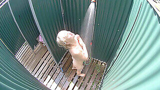 Amazing Czech Blonde in Pool´s Shower