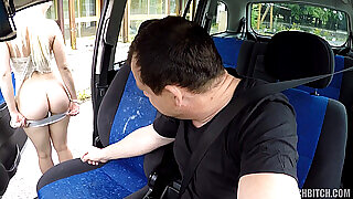 Cute Blonde TEEN Gets Driver´s Lesson