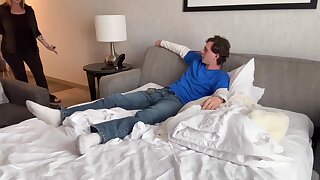 Stepson Makes A Mess Of Hotel Room And Then A Bigger Mess On His Hot Milf Stepmom Danni Jones